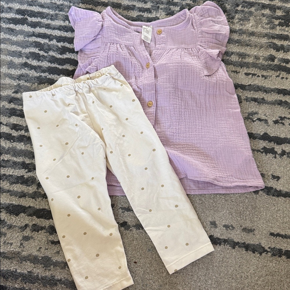 H&M Short Sleeve Blouse with Pant set